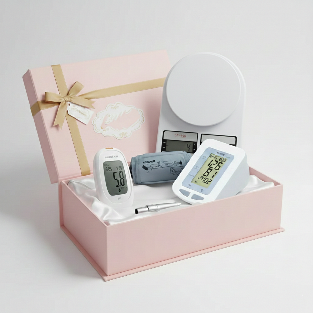 باقة ست الحبايب: جهاز ضغط وسكر Yuwell + ميزان مطبخ| هدايا صحية