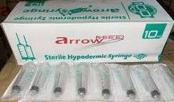 سرنجات مقاس 10سم ارو  العلبه 100 قطعه  ArrowMED